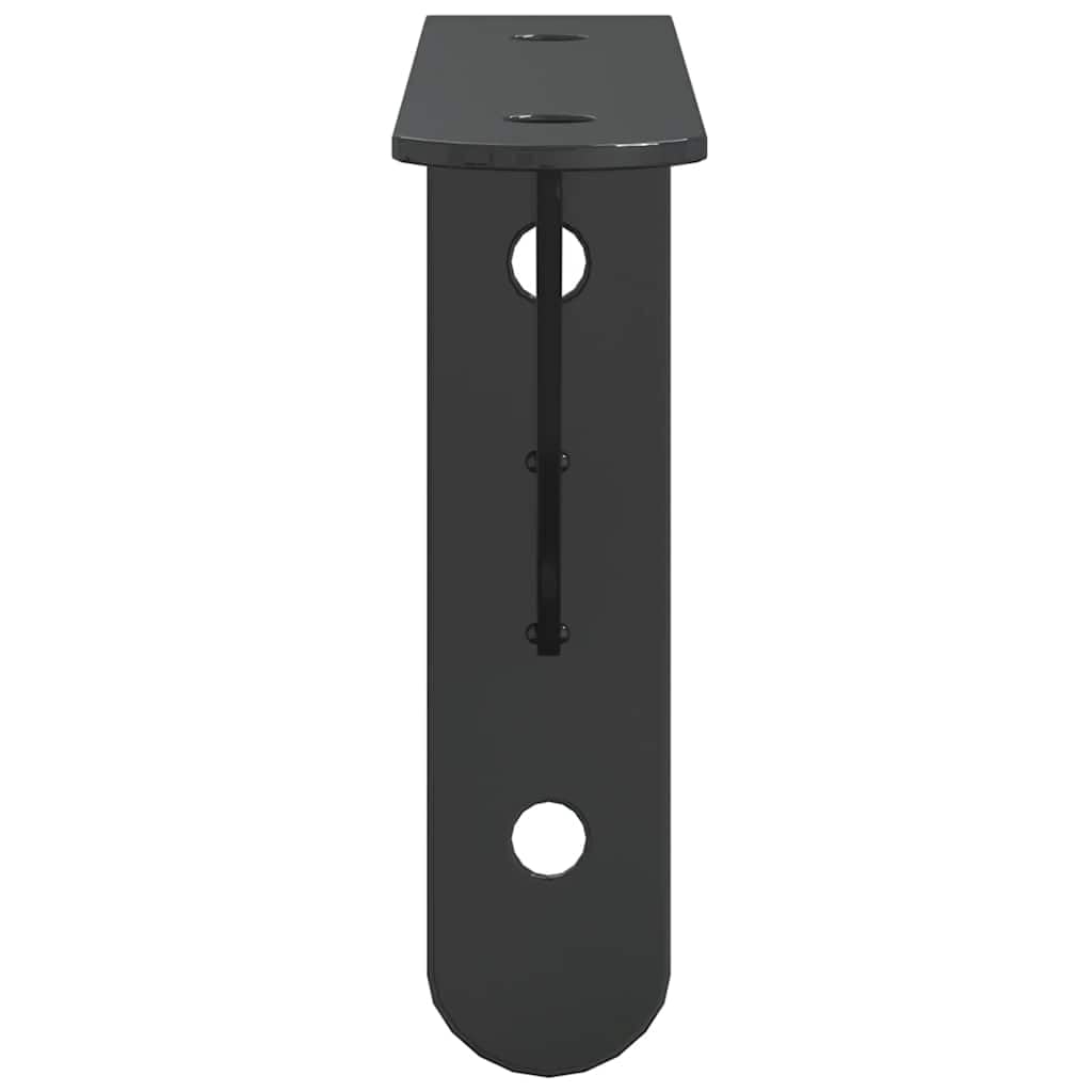 Supporti per mensole in acciaio inox, nero, 15 x 2,5 x 11,5 cm, 4 pezzi, con console da parete, mensola sospesa, mensola sospesa, libreria e portaspezie, salvaspazio e moderno