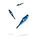 Viper Dart Accessory: Tufflex S.S. (Super Short) 2BA Thread Soft Tip Dart Points, Blue, 1000 Pack