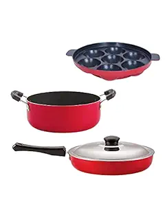 Nirlon nonstick Aluminium Utensils Set of 3 Pieces for Kitchen (FP11_AP7_CS24)