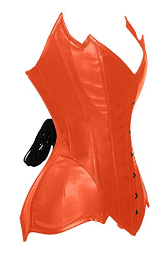 Luvsecretlingerie Heavy Duty 26 Double Steel Boned Waist Training Genuine Leather Overbust Tight Shaper Corset #8718-B-Le #TOP1