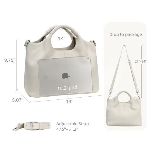 Image of Iswee Genuine Leather Top Handle Bag for Women Purses and Handbags Large