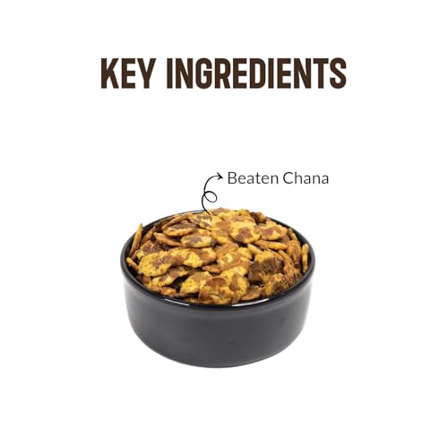 Image of Roasty Tasty Chana Jor | Roasted Chana Chur Garam - Healthy Snack with Hing Jeera Flavour | Healthy Namkeen for Chai Time | High Protein | No Palm Oil Namkeen Snacks | Gluten Free Snacks | 150g x 2 Packs | Crunchy Indian Snack | Roasted Namkeen