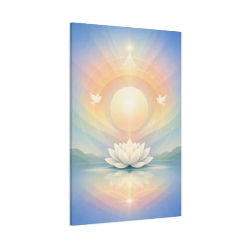 Tableau Fleur de Lotus Blanche Nature pour un salon zen et lumineux au style épuré