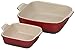 Le Creuset Stoneware Heritage Set of 2 Square Dishes , Small - 0.5 qt. & Medium - 2 qt., Cerise