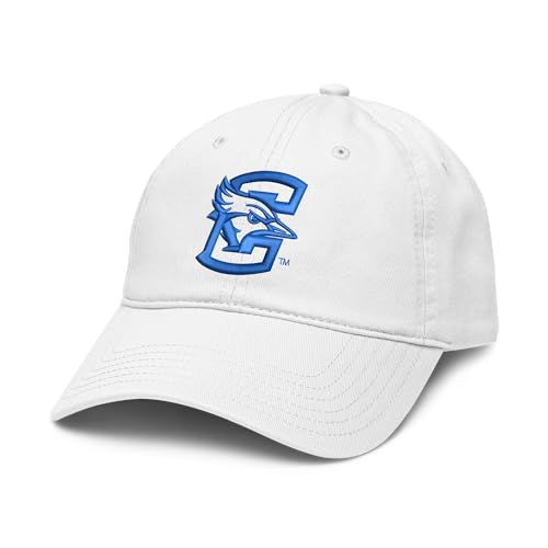 Creighton Bluejays Classic White Officially Licensed Adjustable Puff Embroidered Baseball Hat