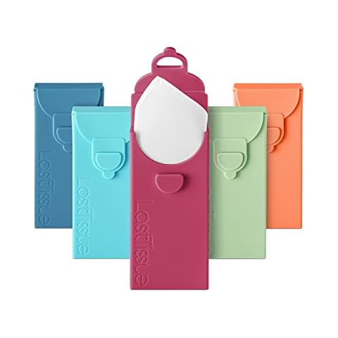 Last Tissue Organic Pocket Tissues by LastObject - Soft Facial Cotton Reusable Tissues Comes with Pocket Tissue Holder - 6 Washable tissues Replaces 3120 Single use tissues - Designed in Denmark Cover