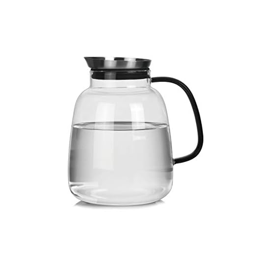 Kanna Vattenkanna Hushållsglas krukor med speutglasvattenkrukor med lock och breddat handtag för juice, mjölk, kallt eller varmt dryck Vattenkaraff