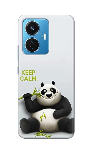 Image of PRINTFIDAA� Printed Hard Back Cover Case for Vivo iQOO Z6 44W Back Cover (Cartoon Panda) -2808