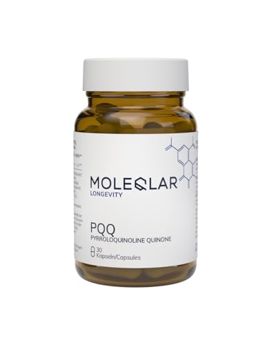 MoleQlar PQQ (Pyrrolochinolinchinon) Kapseln - MGCPQQ Markenrohstoff - 20 mg Pyrrolochinolinchinon-Dinatriumsalz - 30 Tage Vorrat