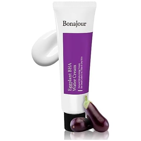 [BONAJOUR] Vegan beauty Eggplant Daily BHA Moisturising Cream - Salicylic Acid Gentle Exfoliating Anti-Acne treatment Natural Moisturizer 1.7 fl. oz Cover