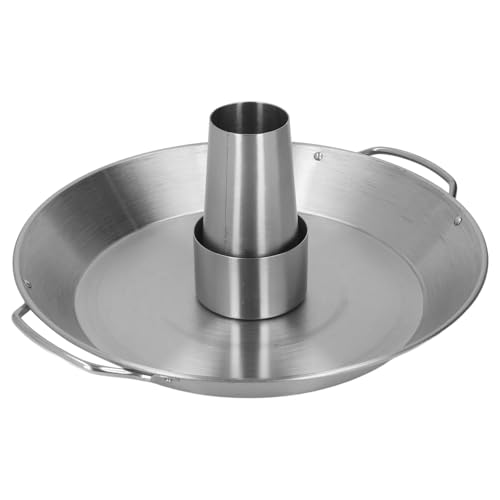 KIMISS Soporte para Latas de Cerveza, Rejilla para Asar, Bandeja para Asar para Barbacoa de Acero Inoxidable 430 Reutilizable para el Hogar, Soporte para Pollo Resistente, Ideal para y Usar en Horno