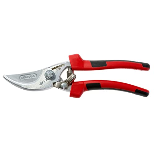 BERGER 1766, 2 Component Handle and Wire Notch Hand Shears, 20.5x7x2.5 cm, Red/Black
