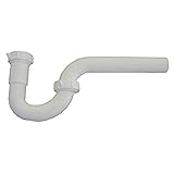 LASCO 03-4211 White Plastic Tubular 1-1/4-Inch P-Trap for Lavatory with Nuts and Washers