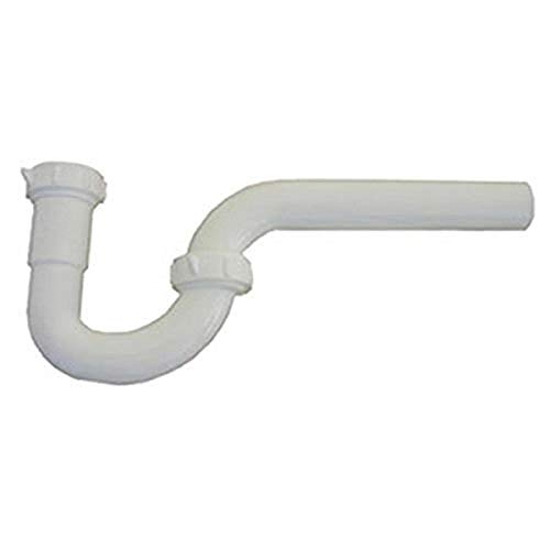LASCO 03-4211 White Plastic Tubular 1-1/4-Inch P-Trap for Lavatory with Nuts and Washers