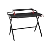 RESPAWN RSP-1000 Gaming Computer Desk, 23.625' D x 42' W x 34.625' H, Red