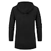 MODFUL Mens Knitted Cardigan Hooded Warm Sweater Mid-Length Full Zipper Coat with Pockets (Black, XX-Large) #3