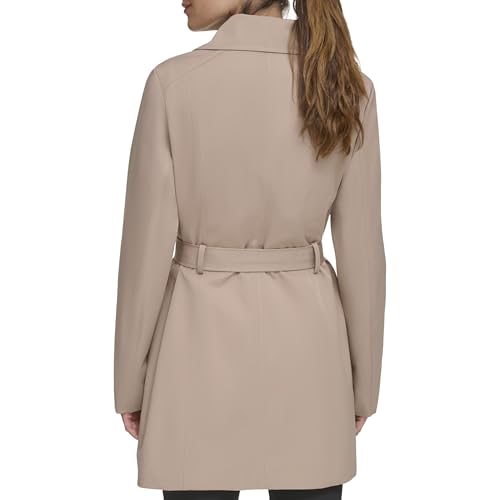 Kenneth Cole Women's Trench Coat with Waist Tie Belt and Notch Collar4