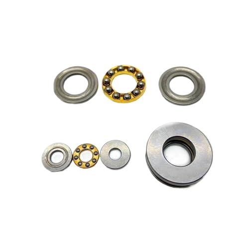 1 pieza F2-6M F2.5-6M F3-8M F5-10M F6-12M F7-15M F8-16M F10-18M F12-21M F12-23M Mini rodamiento axial de bolas plano 3 en 1 Rodamiento de empuje(F5-12m 5x12x4)