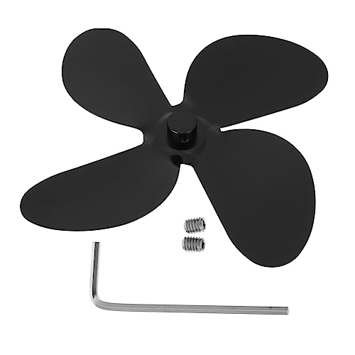 Luxshiny 1 Juego Ventilador de Estufa de Repuesto de Aluminio para Accesorios Prácticos para Ventiladores de Páginas de Diseño Silencioso para Estufas de Pellets y Calefacción