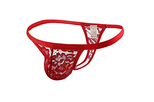 Swbreety Men's Thongs Underwear Lace G-string Thong Briefs T-back Panties