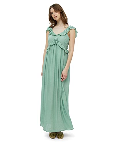 Desires Damen Dicte Strap Ruffle Maxi Dress Maxikleid mit Rüschen, 3006 Lichen Mint, M