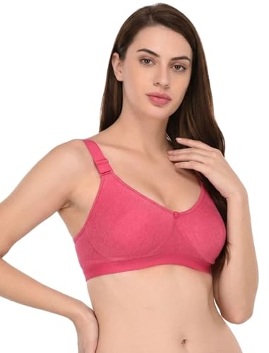 Image of Viral Girl Women's Wire-Free Cotton Hosiery Bra | Non-Padded, Full Coverage, Adjustable Straps | Soft Comfortable Innerwear with Hook & Eye Closure for Everyday Use
