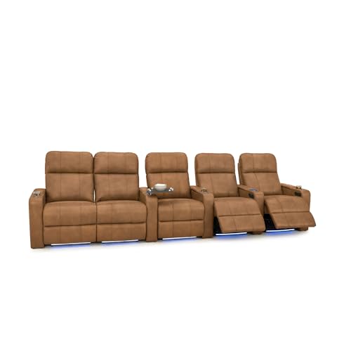 Image of Seatcraft Monterey Home Theater Seating Tawny Row of 5 Left Loveseat