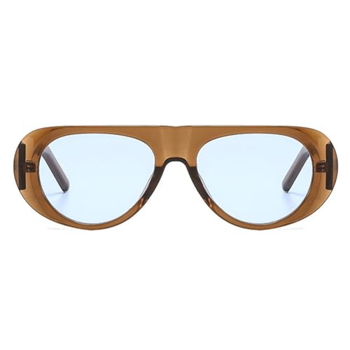 helena Retro Square Sunglasses Women Fashion oversized Gradient Shades UV400 Men Punk Blue Oval Sun Glasses - Main Image