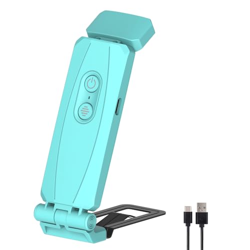 JIEYUCHU Lampe de Lecture, Liseuse Clip Rechargeable, 3 Modes de Couleur & 5 Niveaux de Luminosité Réglables, Lampe Lecture pour Lire au Lit Cadeau pour Lecteurs de Livres (Bleu)