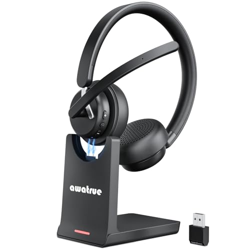Wireless Headset with Mic for Work, Bluetooth 5.3 Headset with AI Noise Cancelling Microphone & Call Reminder, Wireless Headphone with Voice Assistant for PC/Computer/Remote Work/Call Center/Zoom Wireless Headset with Mic for Work, Bluetooth 5.3 Headset with AI Noise Cancelling Microphone & Call Reminder, Wireless Headphone with Voice Assistant for PC/Computer/Remote Work/Call Center/Zoom