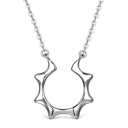 HLTYGWX Halskette für Damen, Sterling-Silber 925, edler Schmuck, Stil, Sonnenform, Mädchenmode, Party