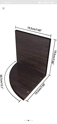 Image of Engineered Wood Wall Mount Wall Shelf Storage Display Floating Shelf For Home And Living Room,Dining Room,Kid'S Room,Outdoor Decor Items (Zig Zag, Black)