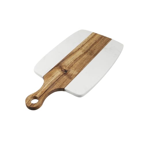 Tabla de Cortar Rectangular de Mármol y Madera miniatura 1