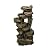 Alpine Corporation WIN1008 Indoor/Outdoor Floor Aged Stone Fountain with LED Lights, Cascading Stone Water Fountain 39", Gray