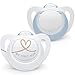 Nuk Star Lot de 2 tétines en silicone sans BPA pour nouveau-né 0-2 mois Bleu 10175283