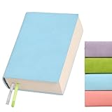 DreamDove Thick Blank Journal Notebook 720 Pages 3.9 × 5.5 No Lines Soft Leather Pocket Blank Notebook for Women Drawing Book Memo Writing Sketch Diary Notebook (Blue Blank Notebook)