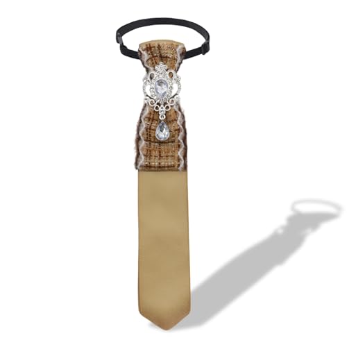 Image of Rhinestone Ties for Women, Skinny Neck Tie for Women Business Prom