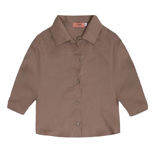 YUSHE 3 Piece Set For Women Half Sleeve Shirt Short Pant Collar Neck Daily Sleep Wear Fashion Formal 2025 Summer Outfit Linen2