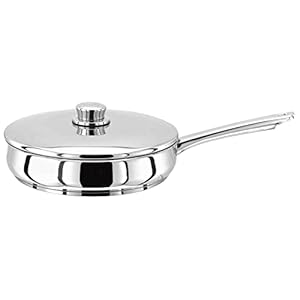 Stellar 1000 24cm Stainless Steel Saute Pan/Frying Pan and Lid