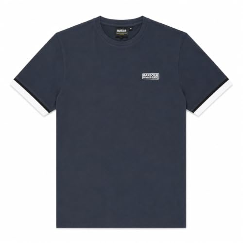 Barbour International International Men's Deep Cuff Evan Tipped T-Shirt Storm Grey