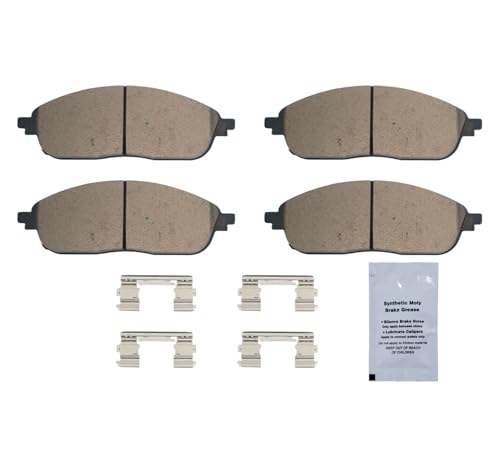 Image of HUSCH D2436 Front Ceramic Brake Pads Kit Fit For Jeep Grand Cherokee 2022-2024, For Jeep Grand Cherokee L 2021-2024