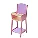 Olivia's Little World Chaise Haute en Bois de poupée Poupon de 40 cm Jouet Enfant Rose Violet TD-12878A