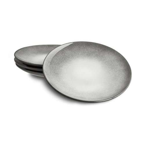 SPRINGLANE Teller 4er-Set - Geschirr Misty Cliff, Grau, Steingut...