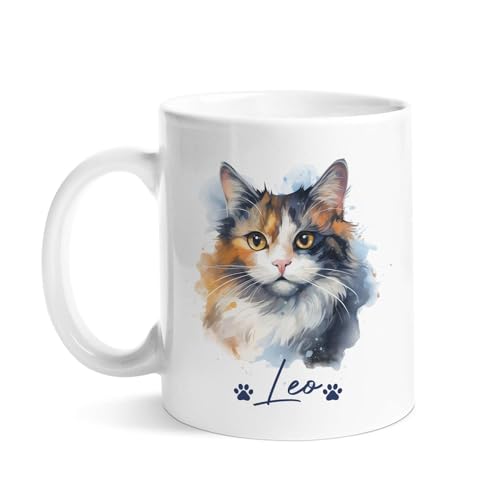 Custom Calico Cat Watercolor Mug 11oz/15oz Pet Gift