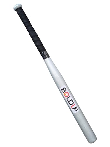 Image of Wooden Baseball Bat for Power Hitting - Solid Hardwood, Anti-Slip Grip Handle, Balanced Swing Design (Combo of 2 Silver)