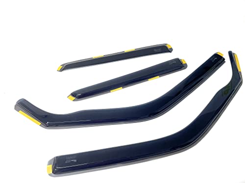 HEKO-12237 Windabweiser, für 5-türigen Van Citroen C4 Grand Picasso ab Bj. 2007, 4 Stück Transparenter