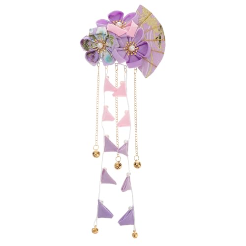 Épingle à cheveux japonaise violette pour coiffure de mariée et soirées