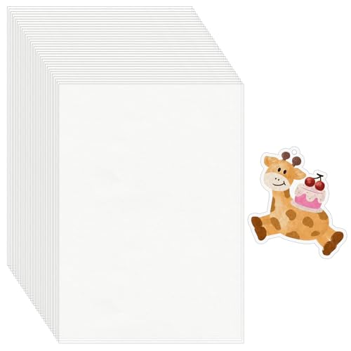WISYOK 50Pcs Shrinky Film Plastic Sheets 8.2X5.8 Inch