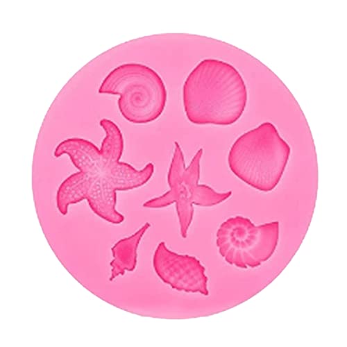 Set de 8 moldes de silicona con tema de peces marinos miniatura 4