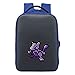 Wasserdichter Smart Led Rucksack 15,6 Zoll Laptop Daypack Programmierbare LED Anzeige 20L Große Kapazität Schultaschen Reiserucksack mit USB Aufladung, für Jungen Mädchen Geschenk (Blue)